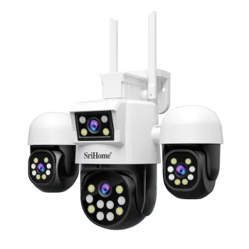 Camara IP PTZ 4 en 1 4x2mp 1080p h.265 Wifi Srihome SH069